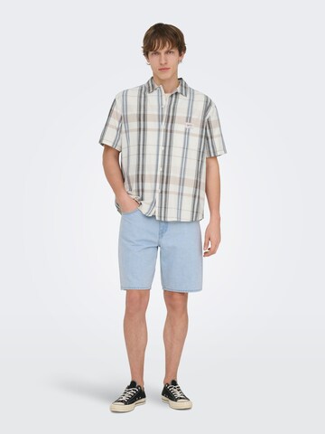 Only & Sons Comfort Fit Hemd 'ONSEBERT' in Weiß
