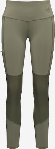 MAMMUT Skinny Outdoor Pants in Green: front