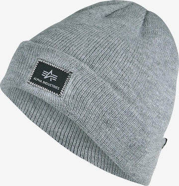 ALPHA INDUSTRIES Beanie 'X-Fit' in Grey: front