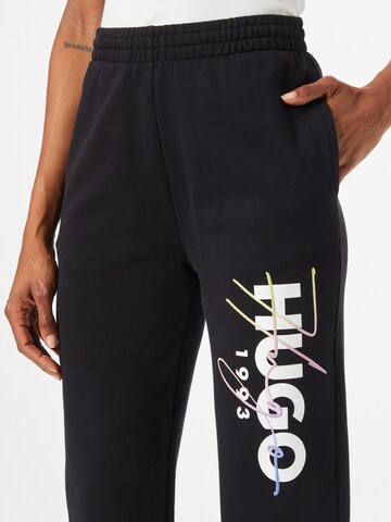 Effilé Pantalon 'Najogger' HUGO Red en noir