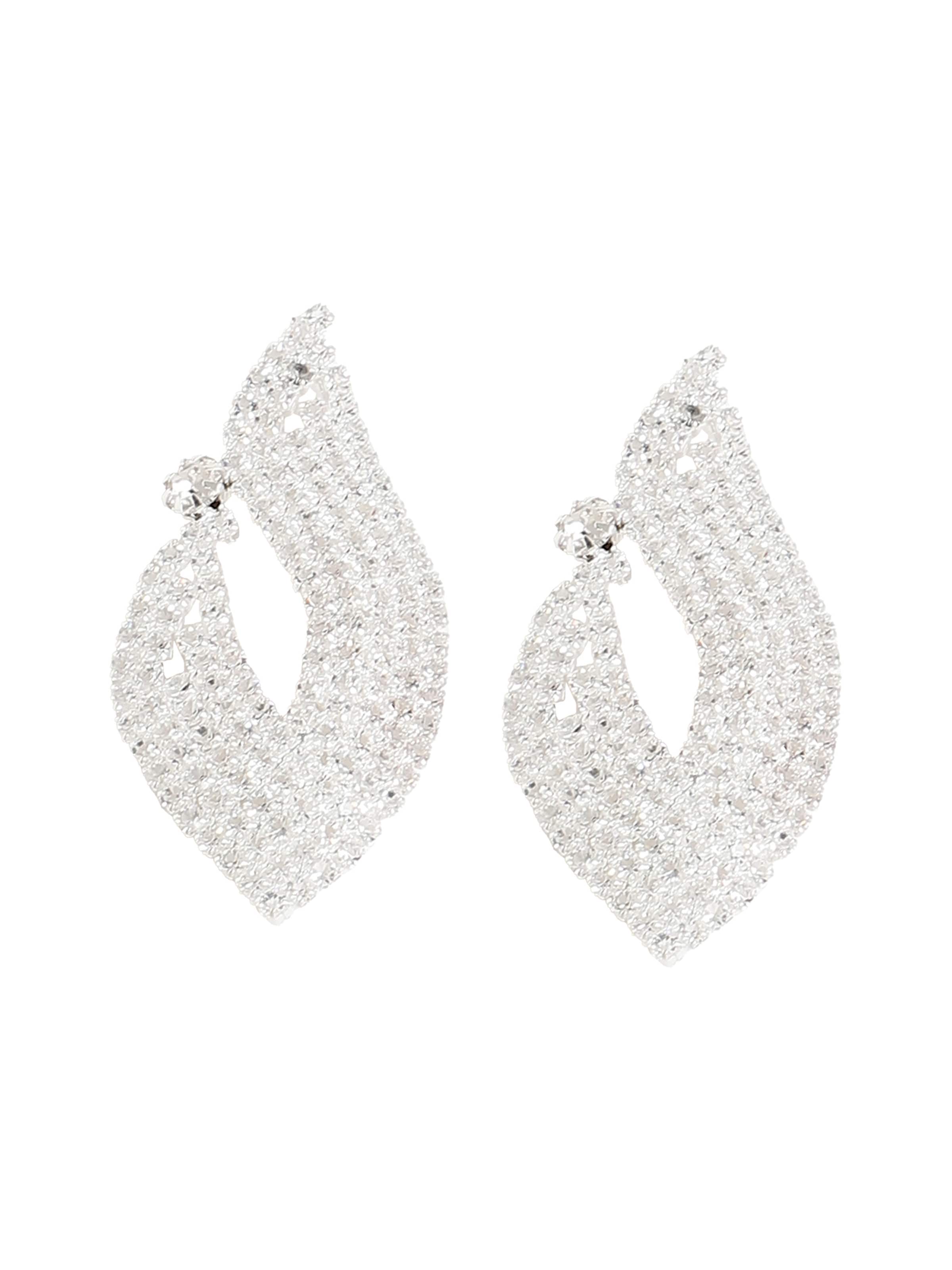 SOHI Náušnice 'Runiya' - Strieborná: predná strana