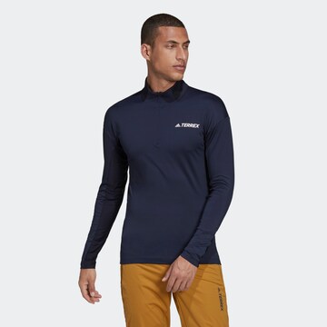 ADIDAS TERREX Performance Shirt 'Xperior' in Blue: front