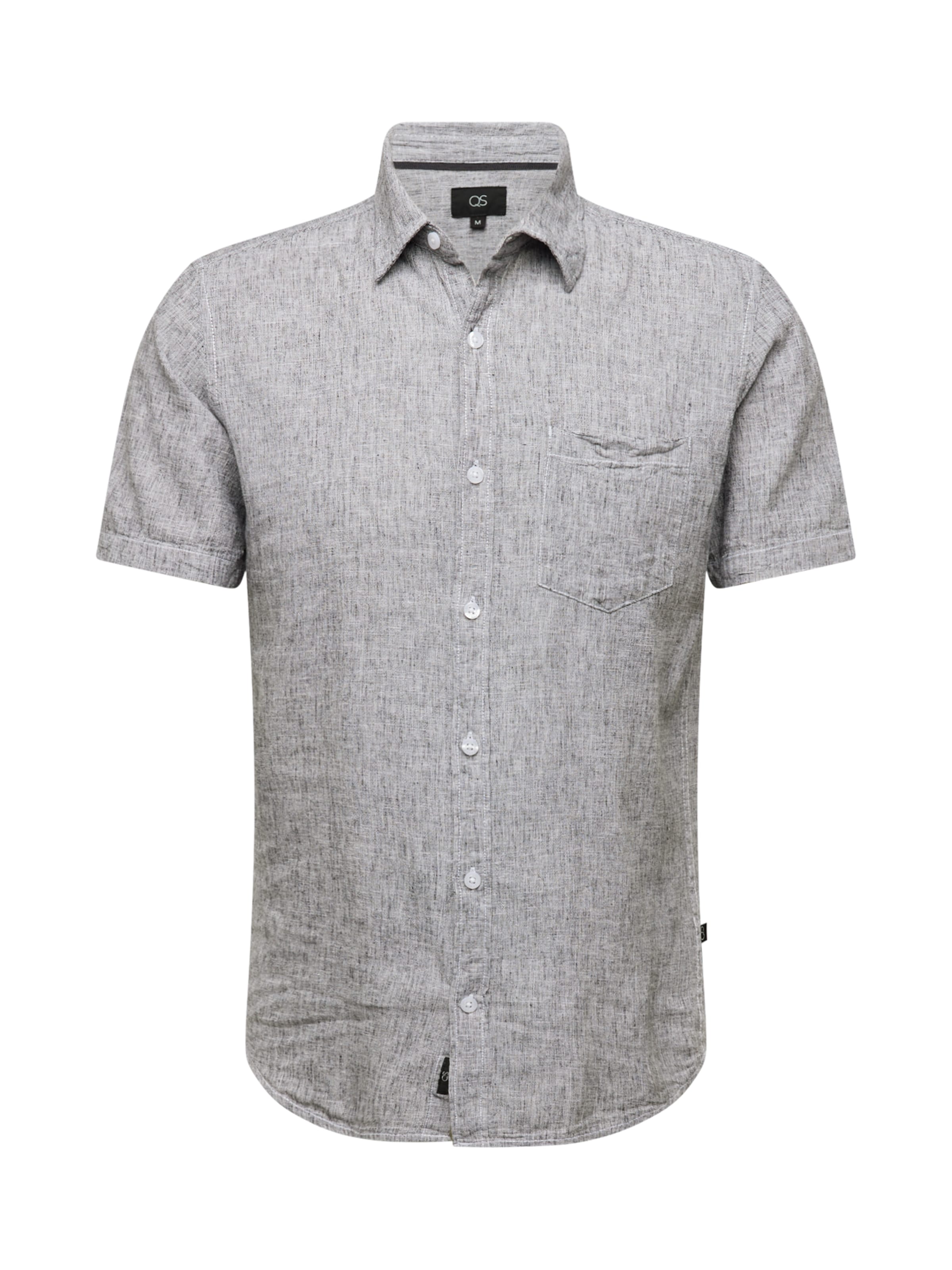 QS Overhemd in Grijs: voorkant