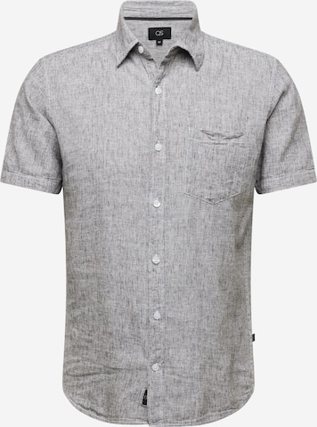 QS Slim fit Button Up Shirt in Grey: front