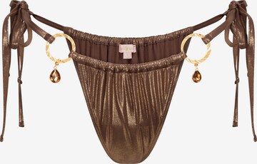 Pantaloncini per bikini 'Crete Pendant Hoop' di Moda Minx in marrone: frontale