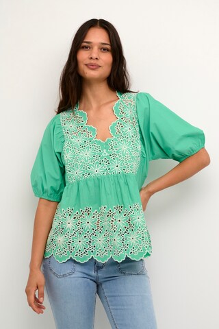 CULTURE Blouse 'Valda ' in Groen: voorkant