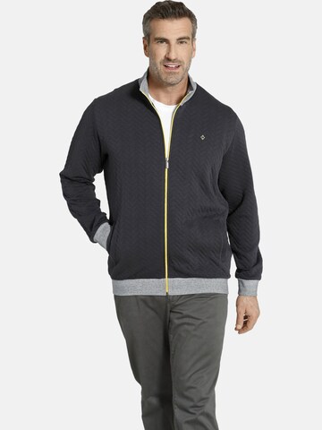 Charles Colby Zip-Up Hoodie ' Duke Finnleys ' in Grey: front