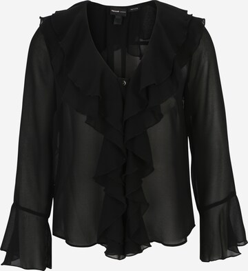 Chemisier 'FRILL' River Island Petite en noir : devant