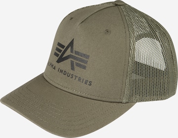 žalia ALPHA INDUSTRIES Kepurė: priekis