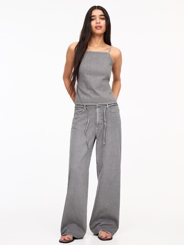 Wide Leg Jean Pull&Bear en gris