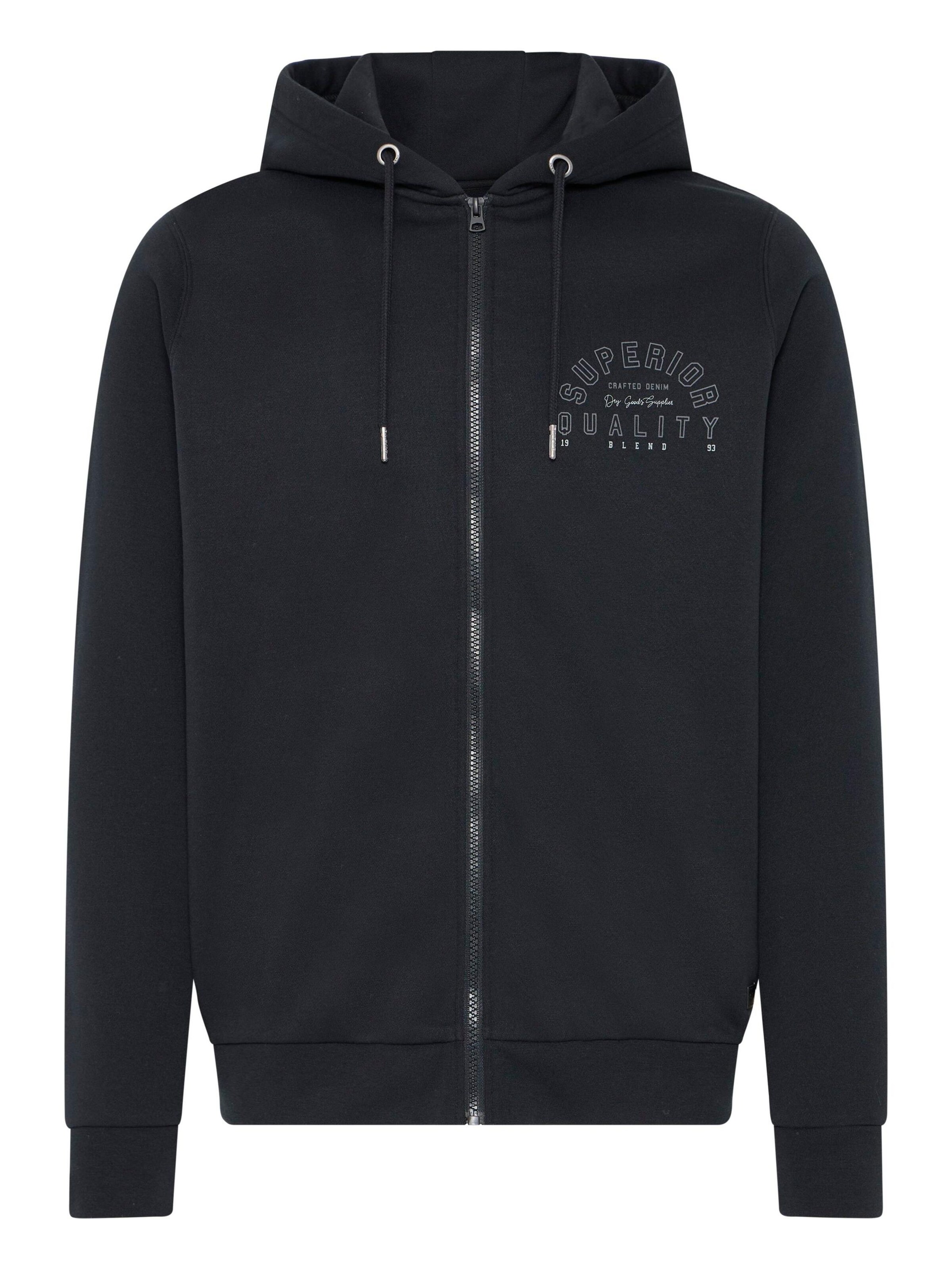 BLEND - Sudadera con cremallera ' BHSunic ' en negro: frente