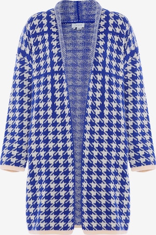 Cardigan caneva en bleu : devant