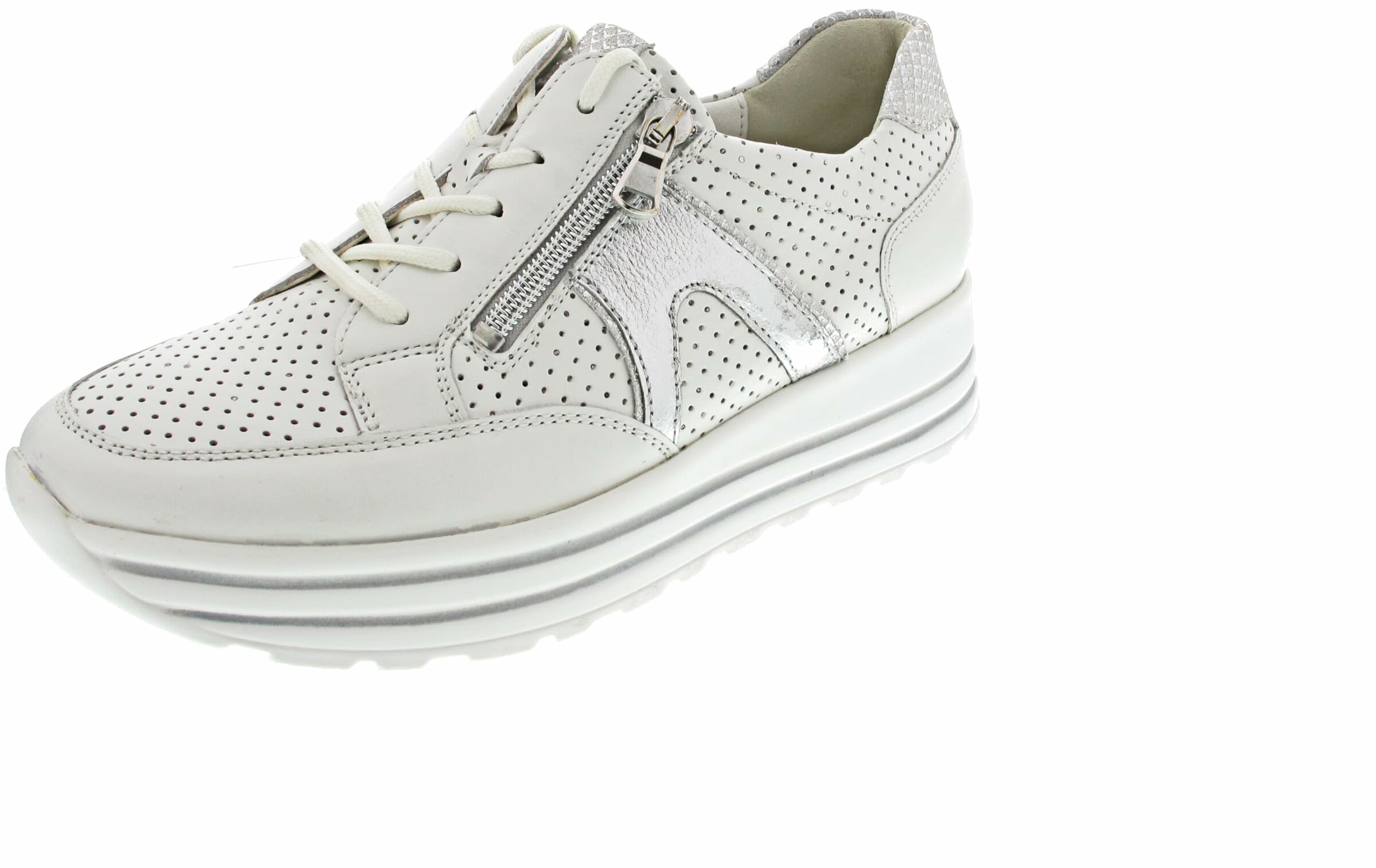 WALDLÄUFER Platform trainers in White