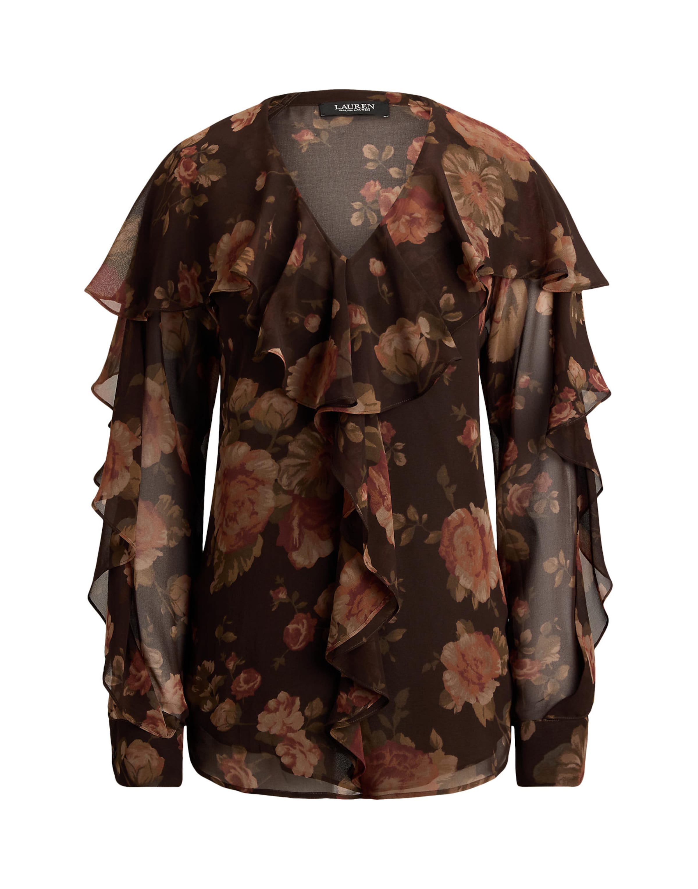 Lauren Ralph Lauren Bluse 'GRACEFUL' i brun: forside