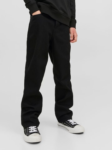 Jack & Jones Junior Loosefit Jeans 'Chris' i svart: framsida