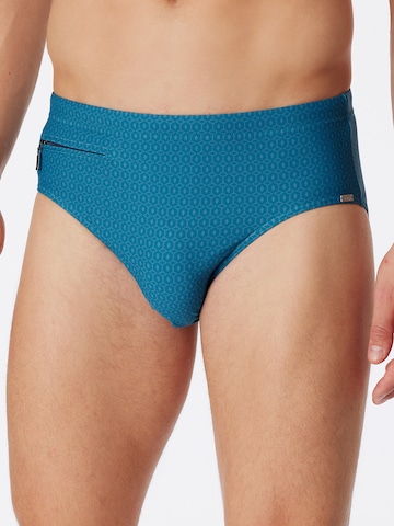 SCHIESSER Zwembroek ' Classic Swim ' in Blauw: voorkant