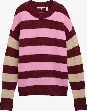 TOM TAILOR DENIM Sweater in Red: front