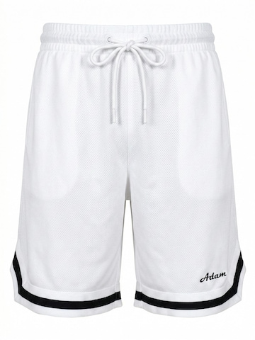 Adam Loose fit Workout Pants 'Sweatshorts Basketball Shorts' in White: front
