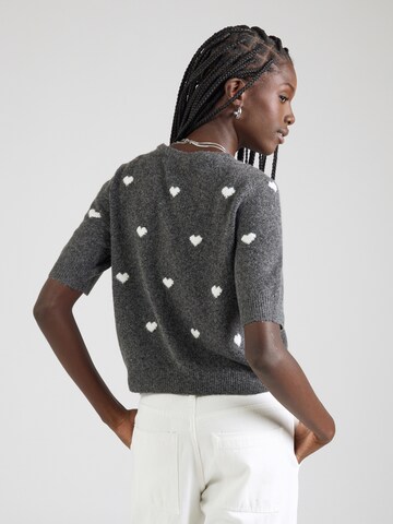 VERO MODA Strickjacke 'DOFFY INTARSIA' in Grau
