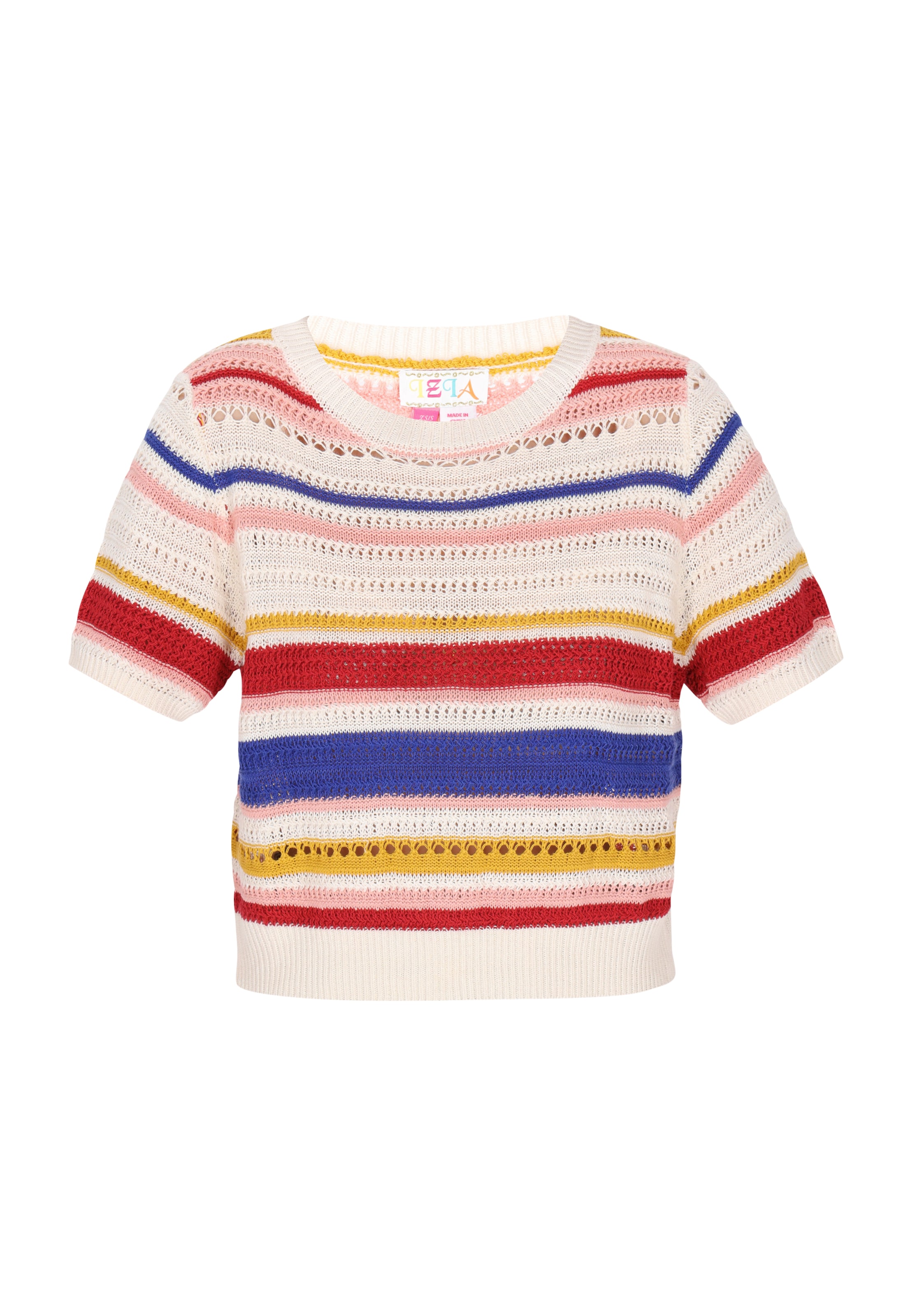 IZIA Trui 'Boho' in Wit: voorkant