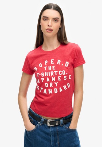 Superdry Μπλουζάκι σε κόκκινο: μπροστά