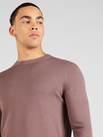 SELECTED HOMME Sweater 'TOWN' in Brown