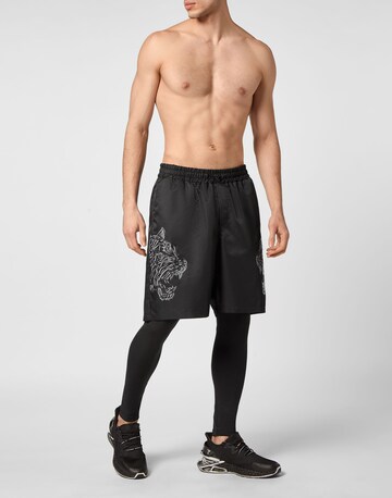 Plein Sport Skinny Sportbroek 'Tiger' in Zwart