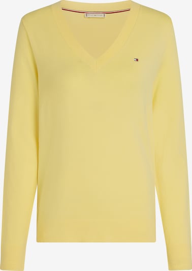 TOMMY HILFIGER Pullover 'Gold-tone Button Cuff' in XXS in gelb, Produktansicht