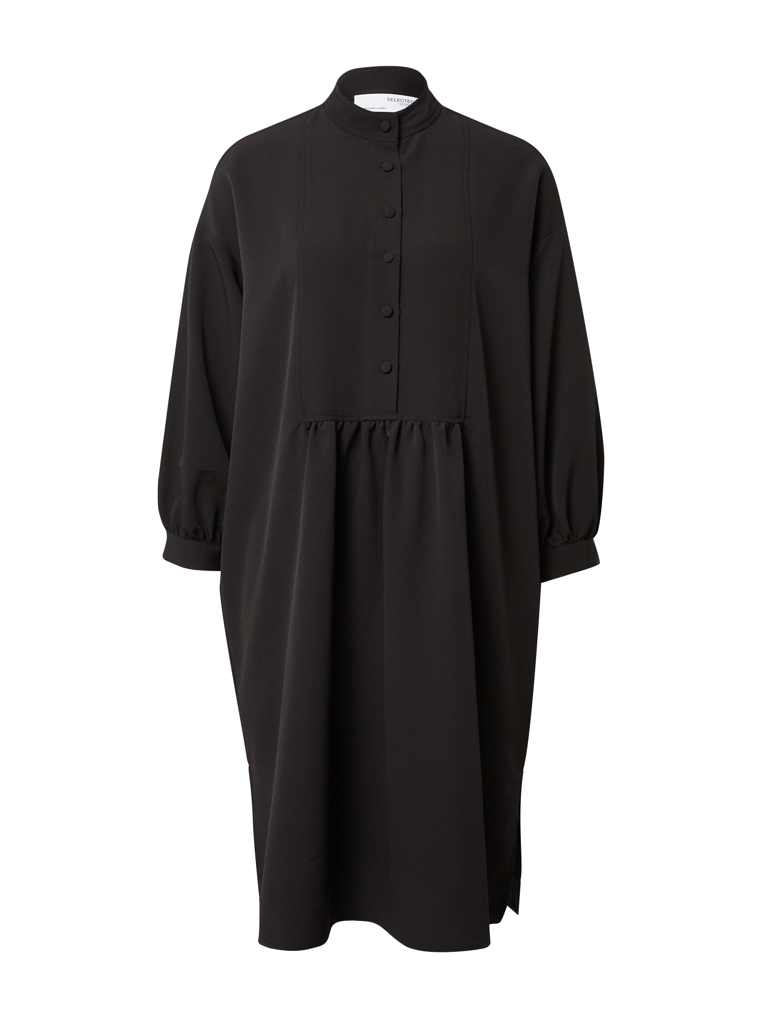 Kzp4E Abbigliamento SELECTED FEMME Abito camicia Gianna in Nero Kzp4E Abbigliamento SELECTED FEMME Abito camicia Gianna in Nero
