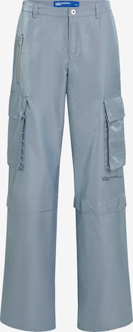 KARL LAGERFELD JEANS Loosefit Gargohousut 'Iridescent' värissä sininen: etupuoli