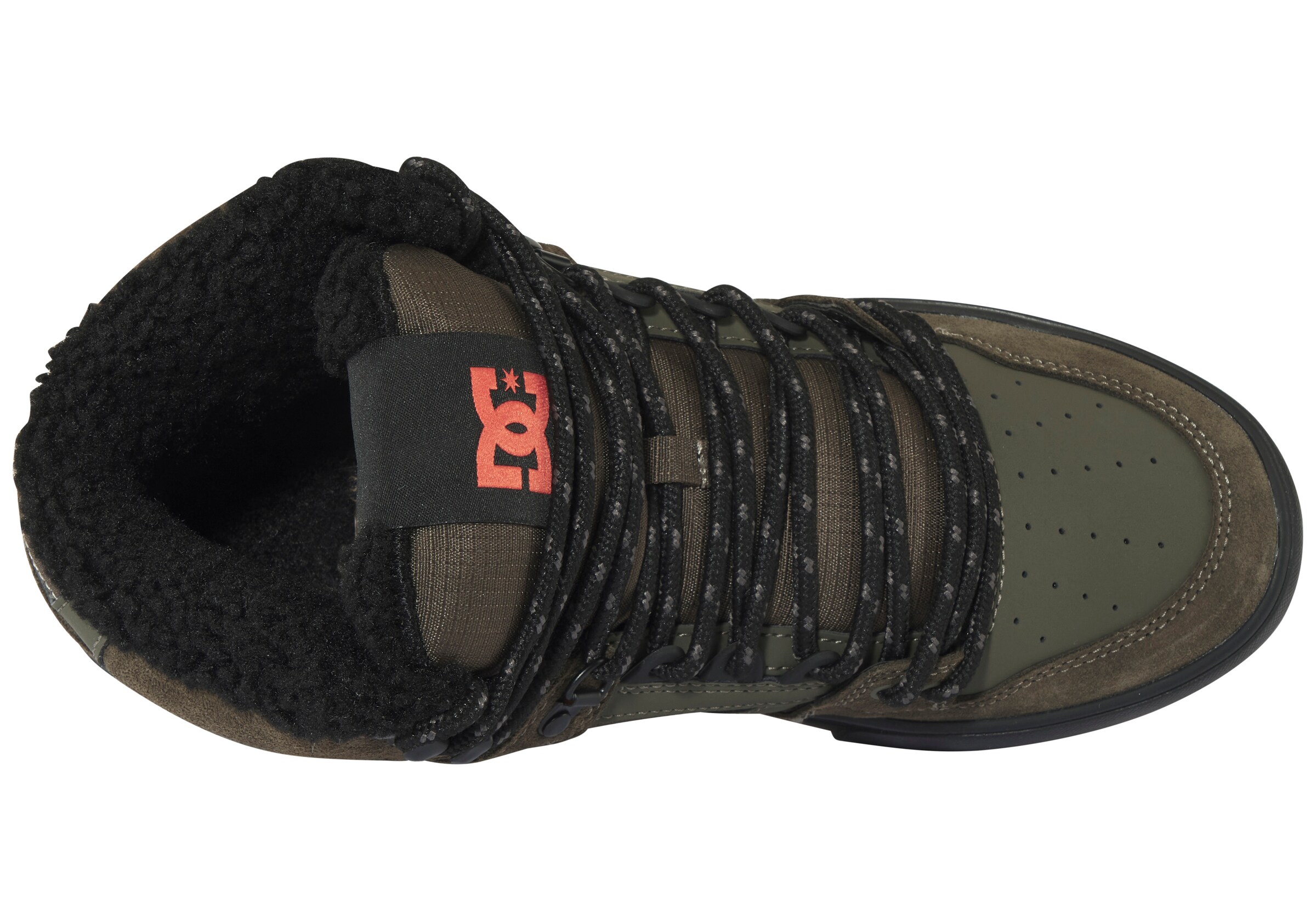 DC Shoes Lace-Up Boots in Green