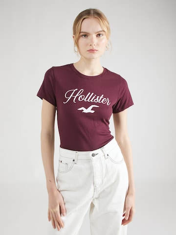 HOLLISTER Футболка в Красный: спереди