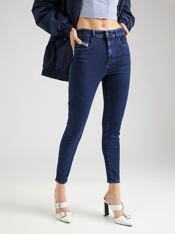 DIESEL - Skinny Calças de ganga 'SLANDY' em azul: frente