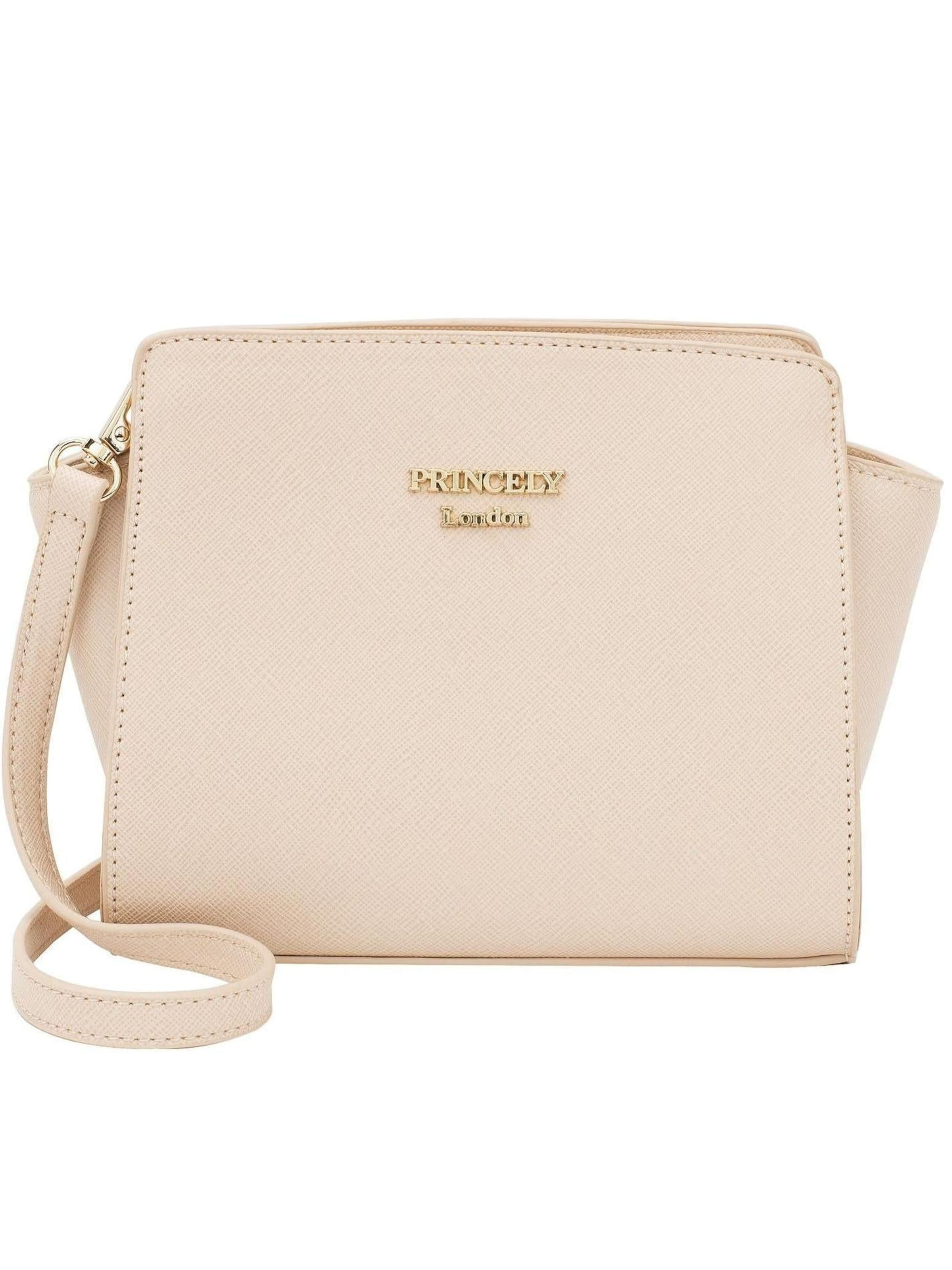 Sac bandoulière 'Katy' Princely London en beige : devant