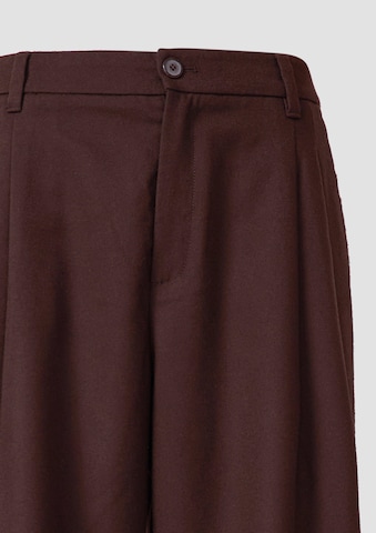 Wide Leg Pantalon à pince s.Oliver en marron