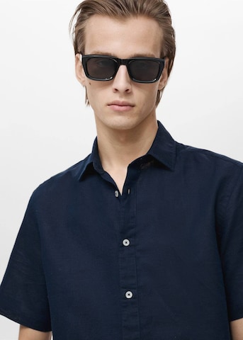 MANGO MAN Regular fit Button Up Shirt 'Ants' in Blue