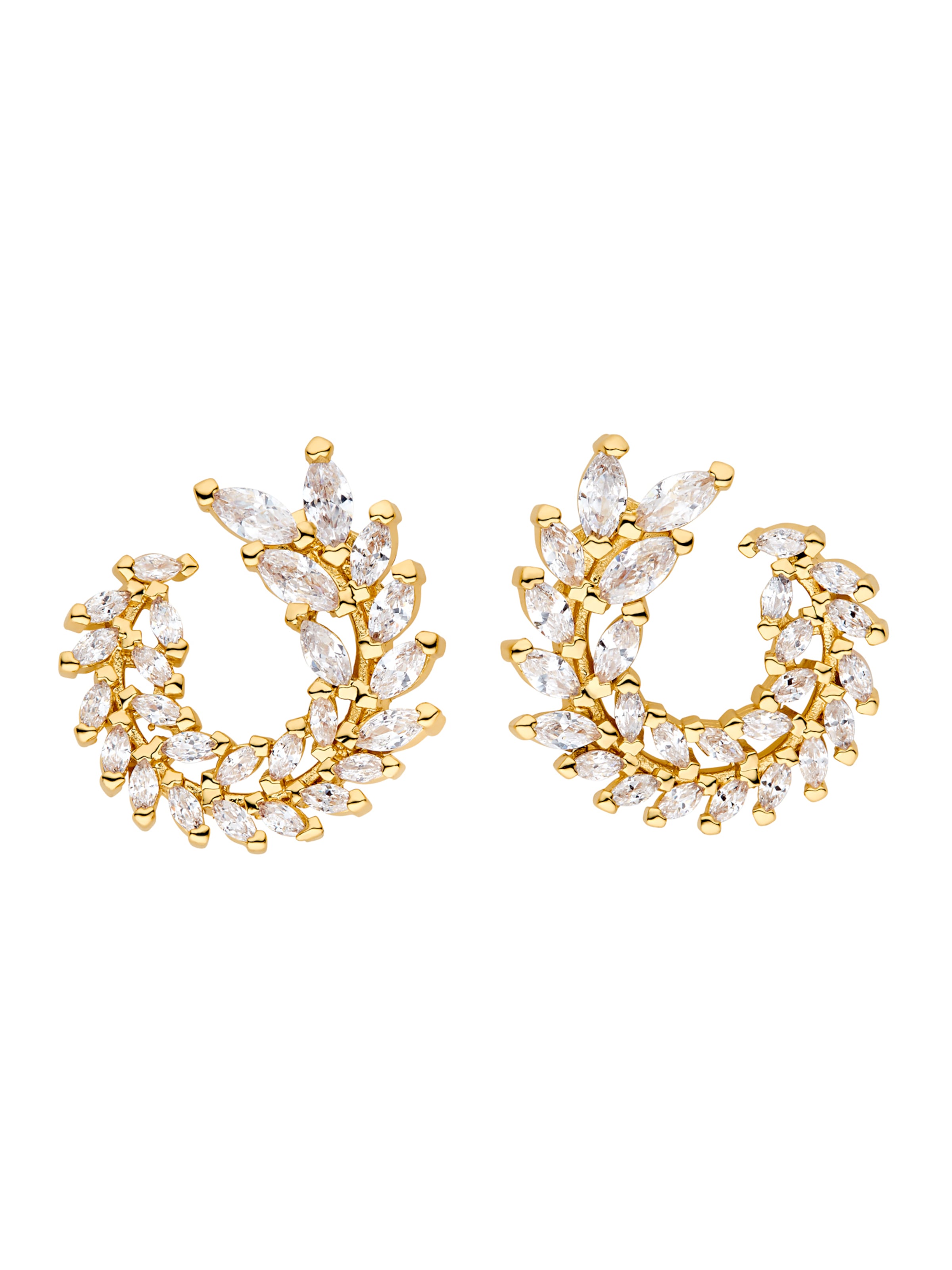 Heideman Ohrschmuck 'Plagula' in Gold: Vorderseite