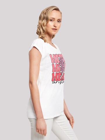T-shirt 'Merry Christmas' F4NT4STIC en blanc