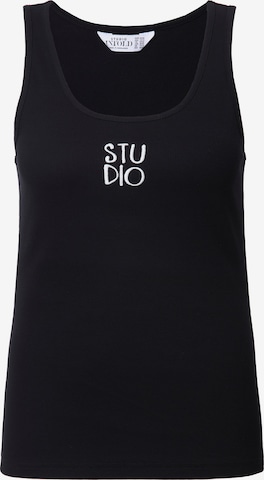 Studio Untold Stricktop in Schwarz: Vorderseite