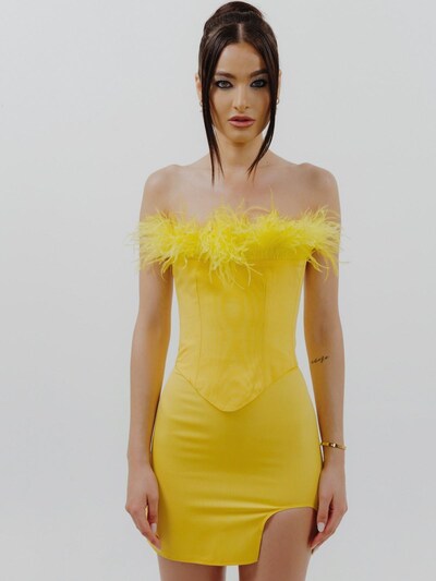CACTUS THE BRAND Τοπ 'Cactus the Brand, Top halter cu detalii de dantela, Negru, S' σε L σε κίτρινο, Άποψη προϊόντος