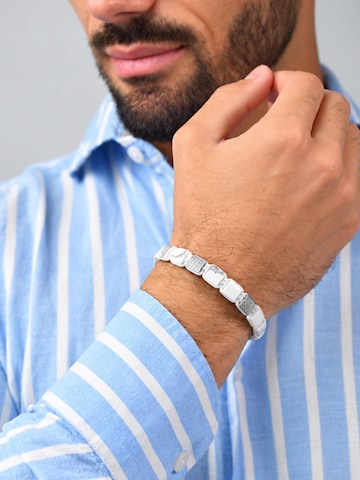GT Collection Bransoletka 'Flat-Bead' w kolorze biały