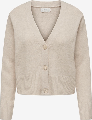 ONLY Gebreid vest 'HAZEL' in Beige: voorkant