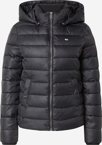 Tommy Jeans Zimní bunda – černá: přední strana