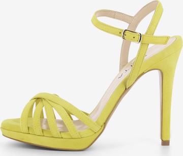 Sandales à lanières 'EVA' EVITA en jaune : devant