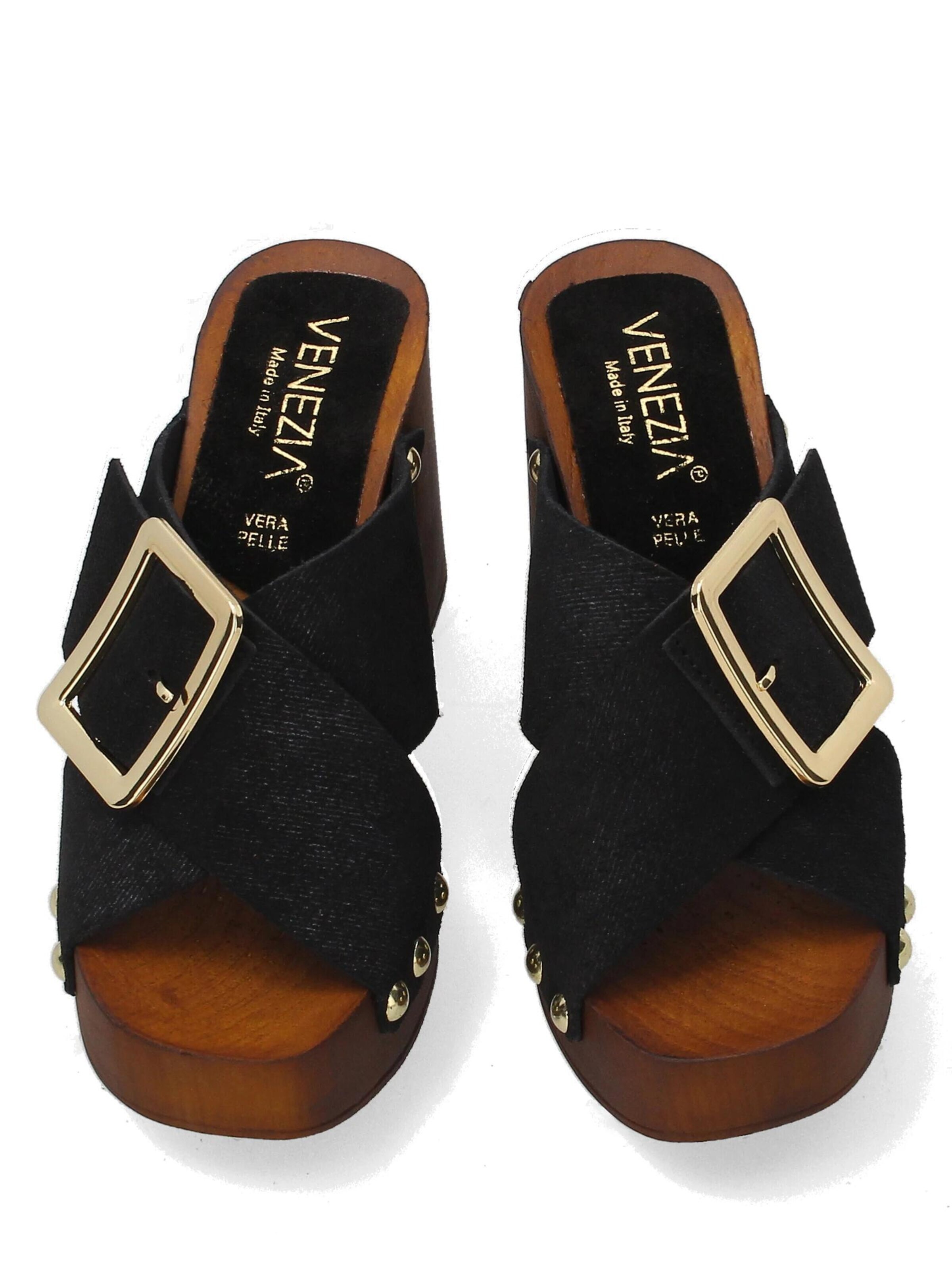 VENEZIA Mules in Black