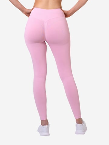 OYOJ Skinny Leggings 'Nova Active Scrunch Tights - Pink' i rosa
