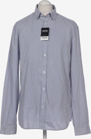 H&M Button Up Shirt in XL in Blue: front