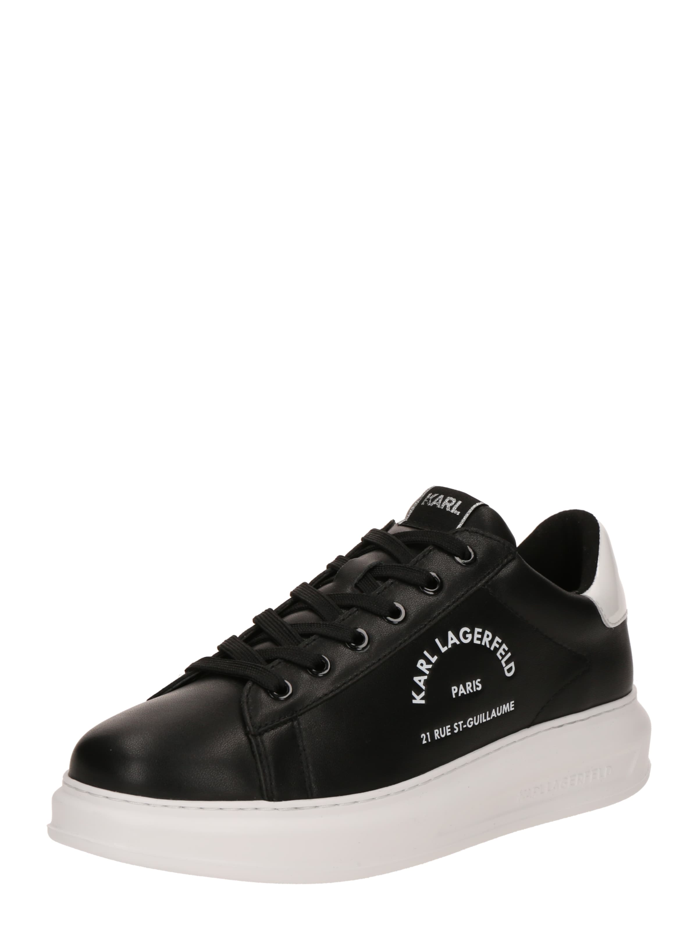 Sneaker low de la Karl Lagerfeld pe negru: față