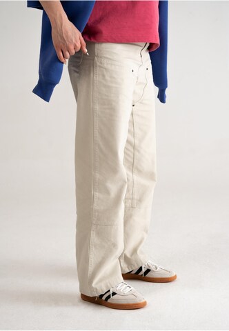 Prohibited Wide Leg Jeans 'SoHo Carpenter' in Beige