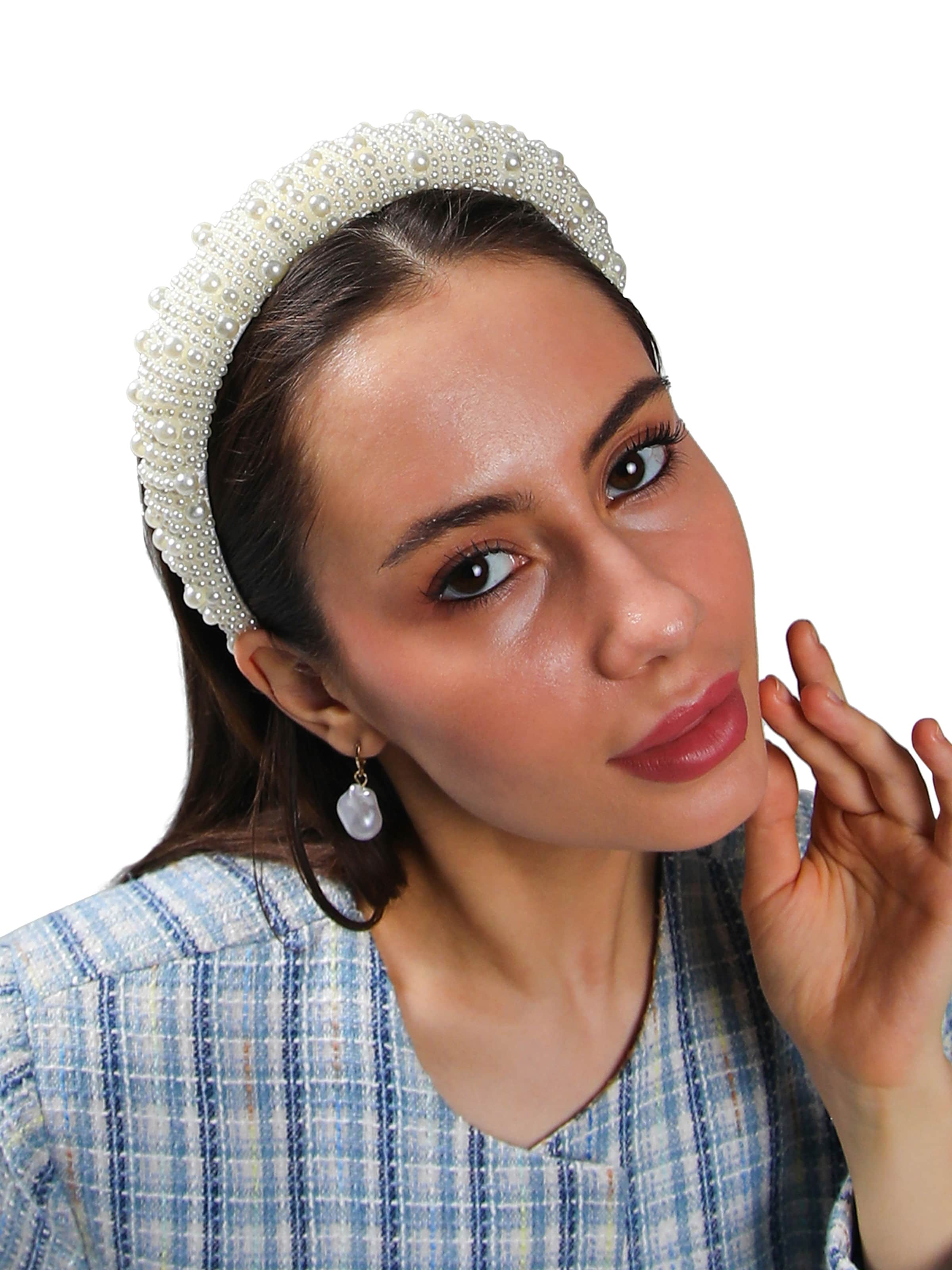 Ornamento per i capelli 'Rinky' di SOHI in bianco: frontale